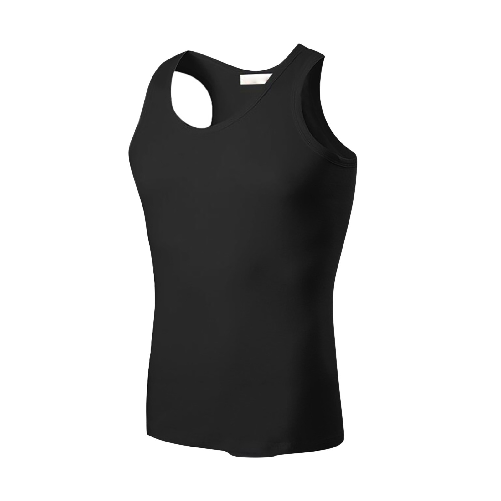 thumbnail image 2 of Camiseta interior básica para hombre: poliéster suave, ajuste elástico, lavable a máquina, talla pequeña (se recomienda elegir una talla más), 2 of 5